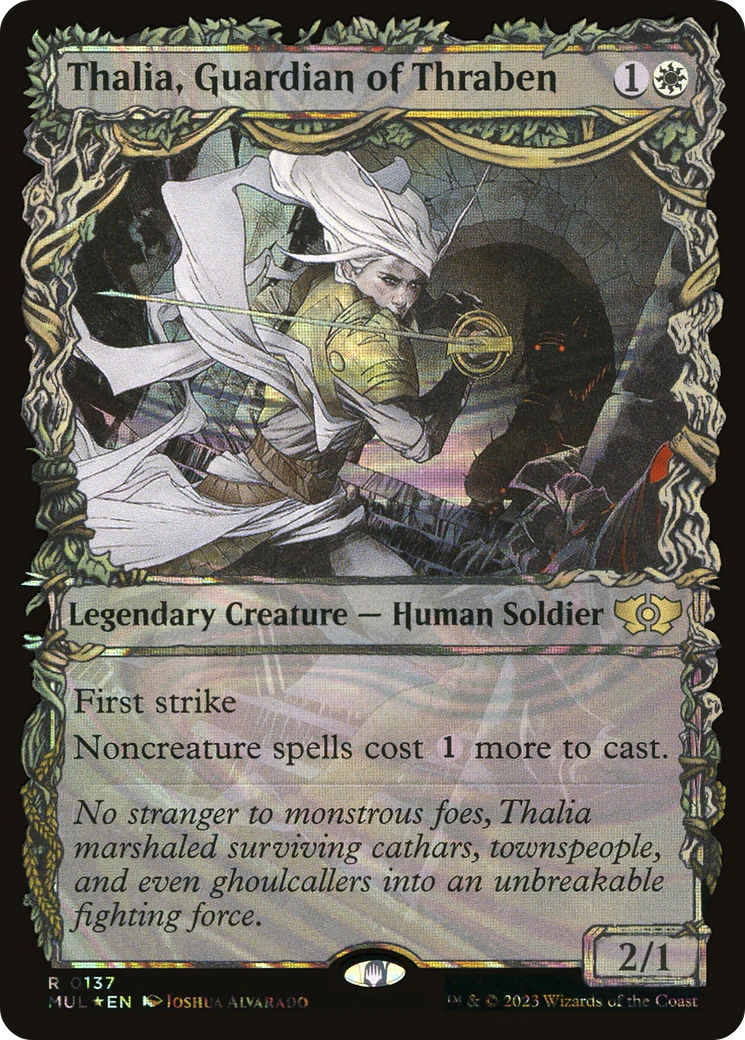 Thalia, Guardian of Thraben (Halo Foil) (MUL-137)  Foil - Multiverse Legends: (Showcase)