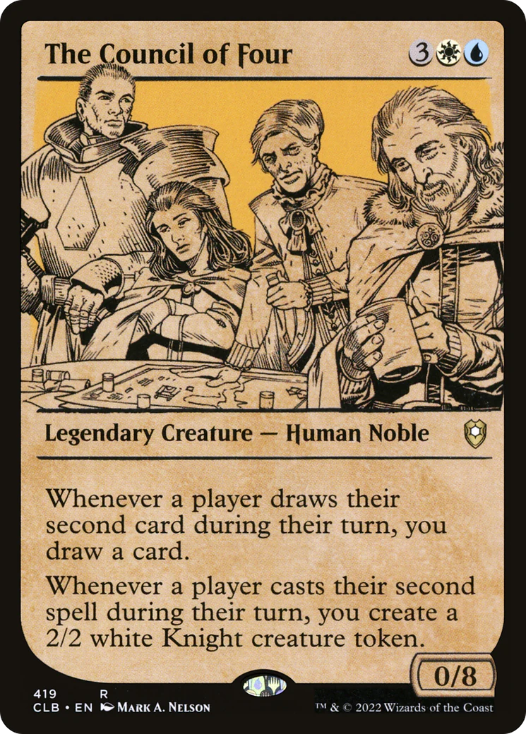 The Council of Four (Showcase) (CLB-419)  Foil - Commander Legends: Battle for Baldur's Gate: (Showcase)
