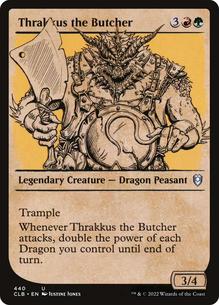 Thrakkus the Butcher (Showcase) (CLB-440)  - Commander Legends: Battle for Baldur's Gate: (Showcase)
