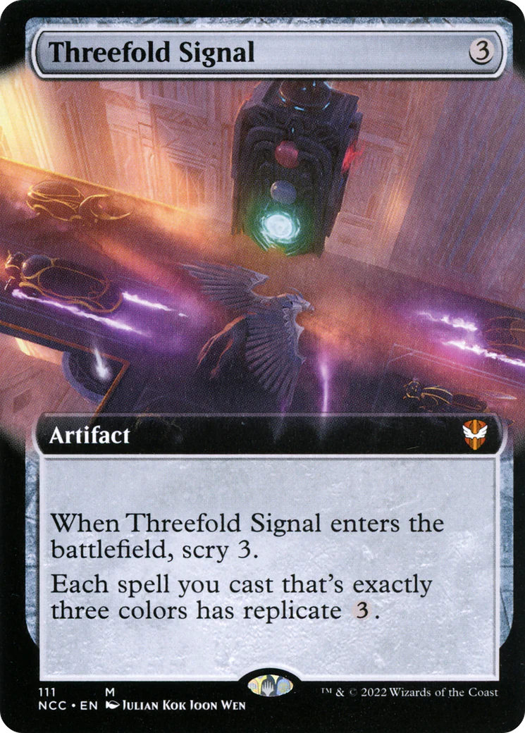 Threefold Signal (Extended Art) (NCC-111)  Foil - New Capenna Commander: (Extended Art)