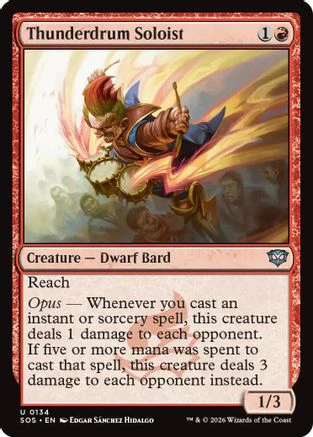 Thunderdrum Soloist (SOS-134) Foil - Secrets of Strixhaven