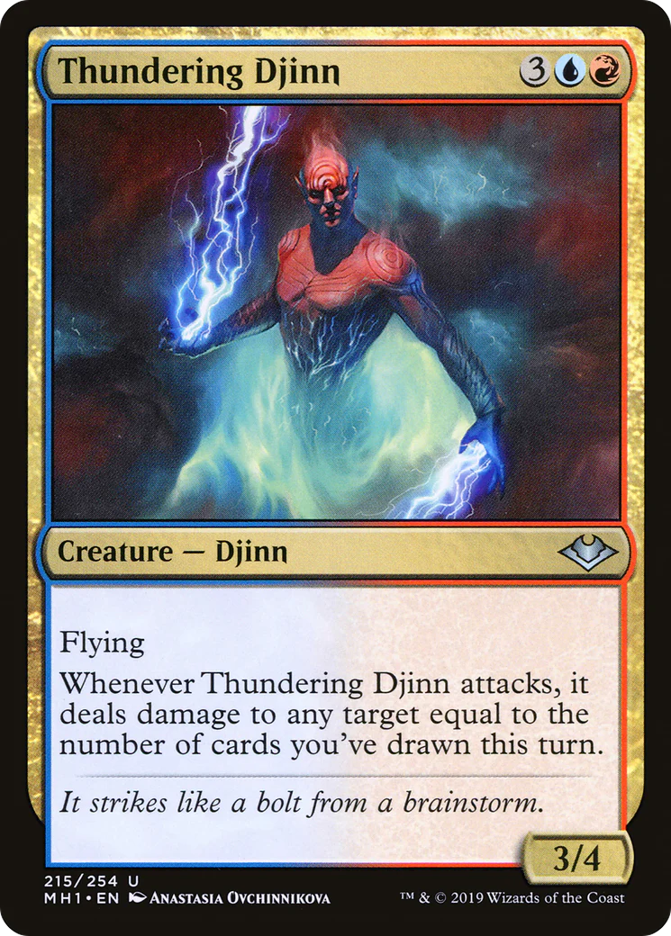 Thundering Djinn (MH1-215)  Foil - Modern Horizons