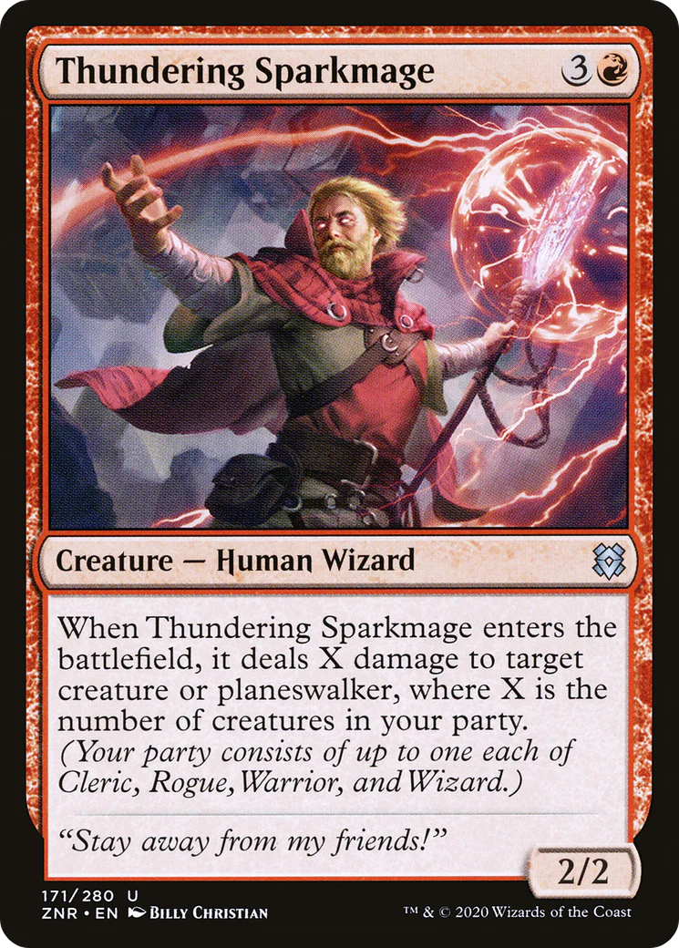 Thundering Sparkmage (ZNR-171) Foil - Zendikar Rising