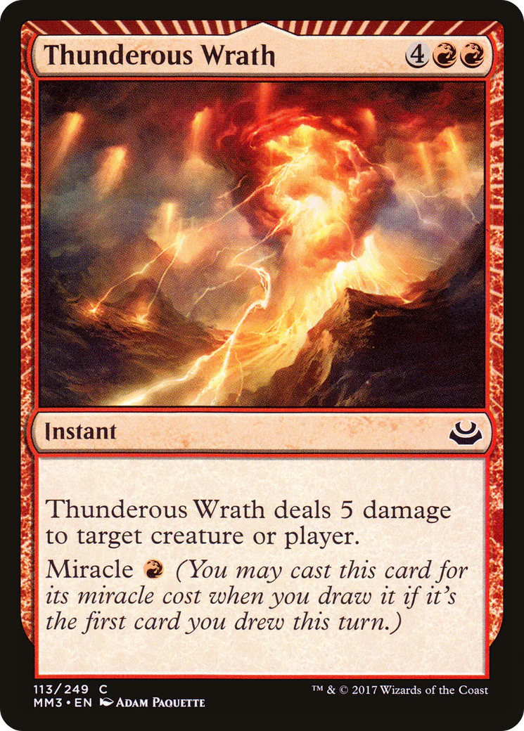 Thunderous Wrath (MM3-113)  - Modern Masters 2017: (miracle)