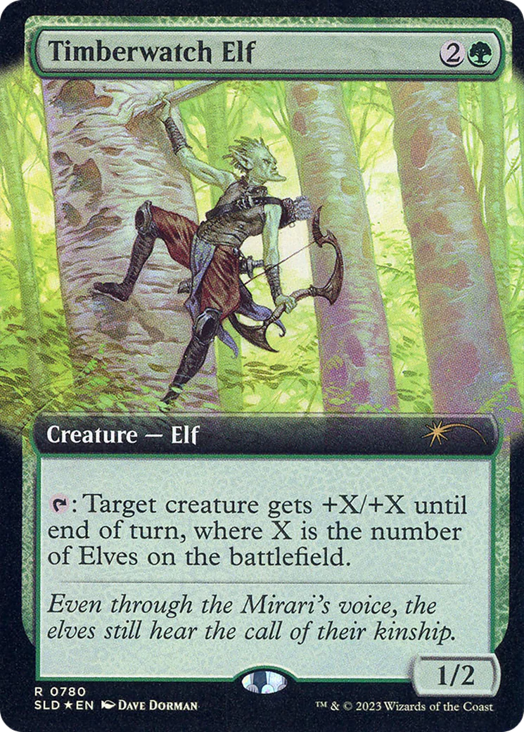 Timberwatch Elf (Extended Art) (SLD-780)  Foil - Secret Lair Drop: (Extended Art)