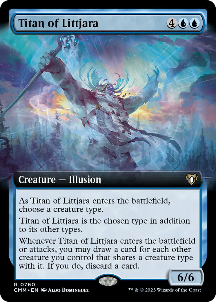Titan of Littjara (Extended Art) (CMM-760)  Foil - Commander Masters: (Extended Art)