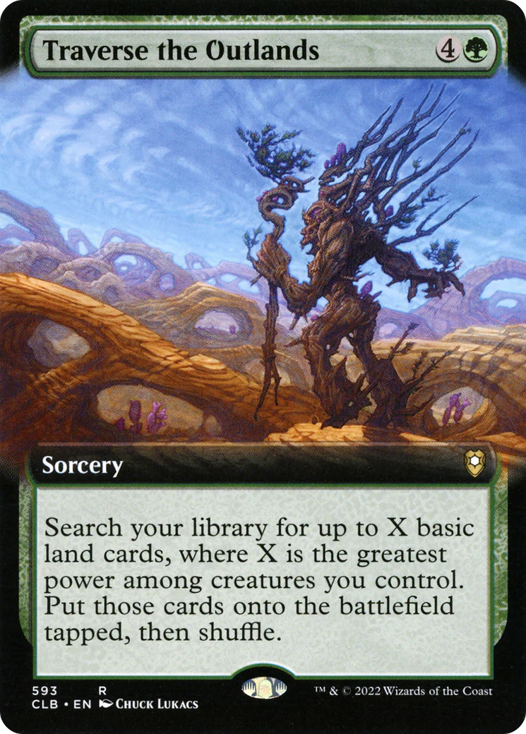 Traverse the Outlands (Extended Art) (CLB-593)  Foil - Commander Legends: Battle for Baldur's Gate: (Extended Art)