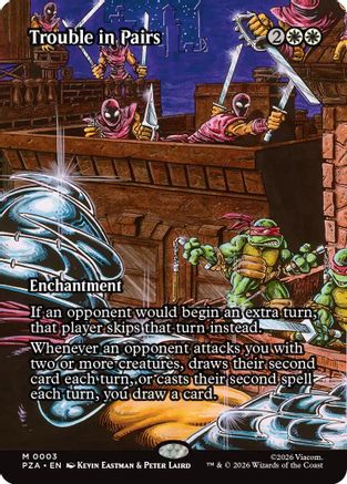 Trouble in Pairs (Borderless) (PZA-003) Foil - Teenage Mutant Ninja Turtles Eternal-Legal