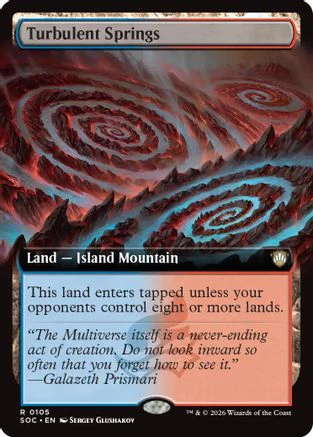 Turbulent Springs (Extended Art) (SOC-105)  - Commander: Secrets of Strixhaven