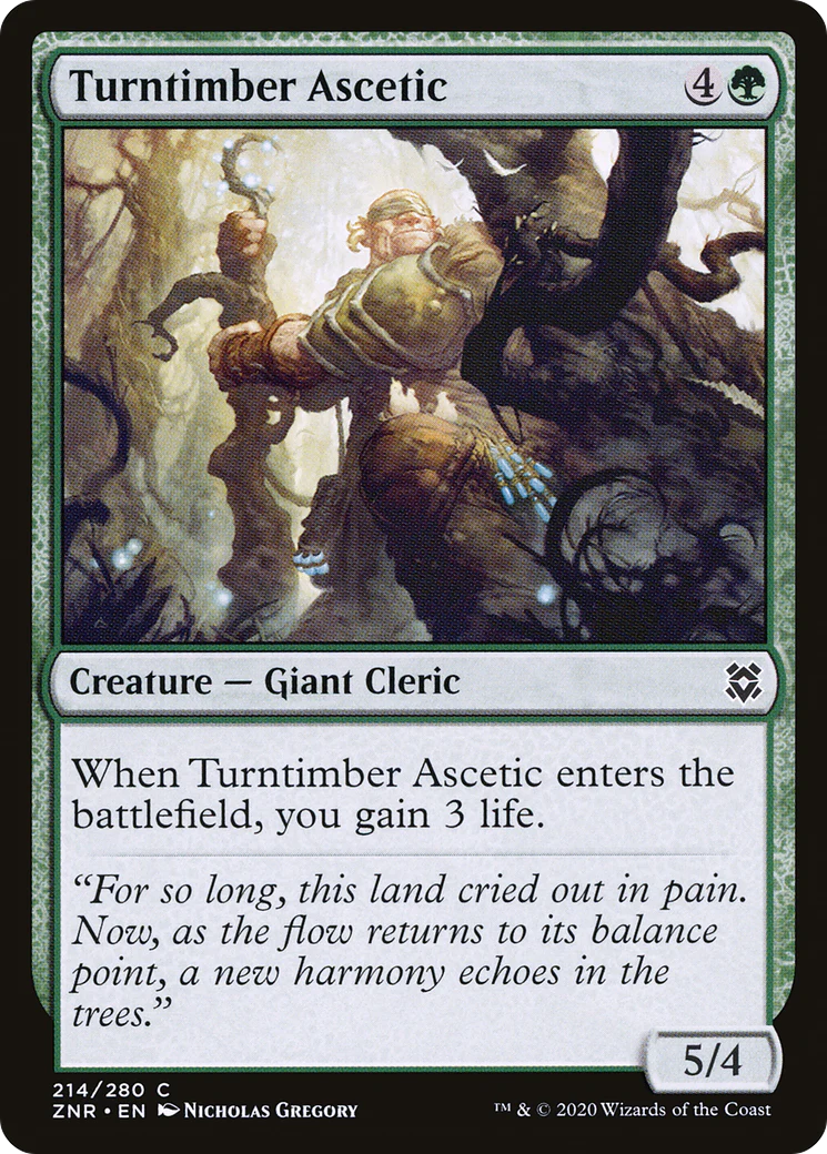 Turntimber Ascetic (ZNR-214) Foil - Zendikar Rising