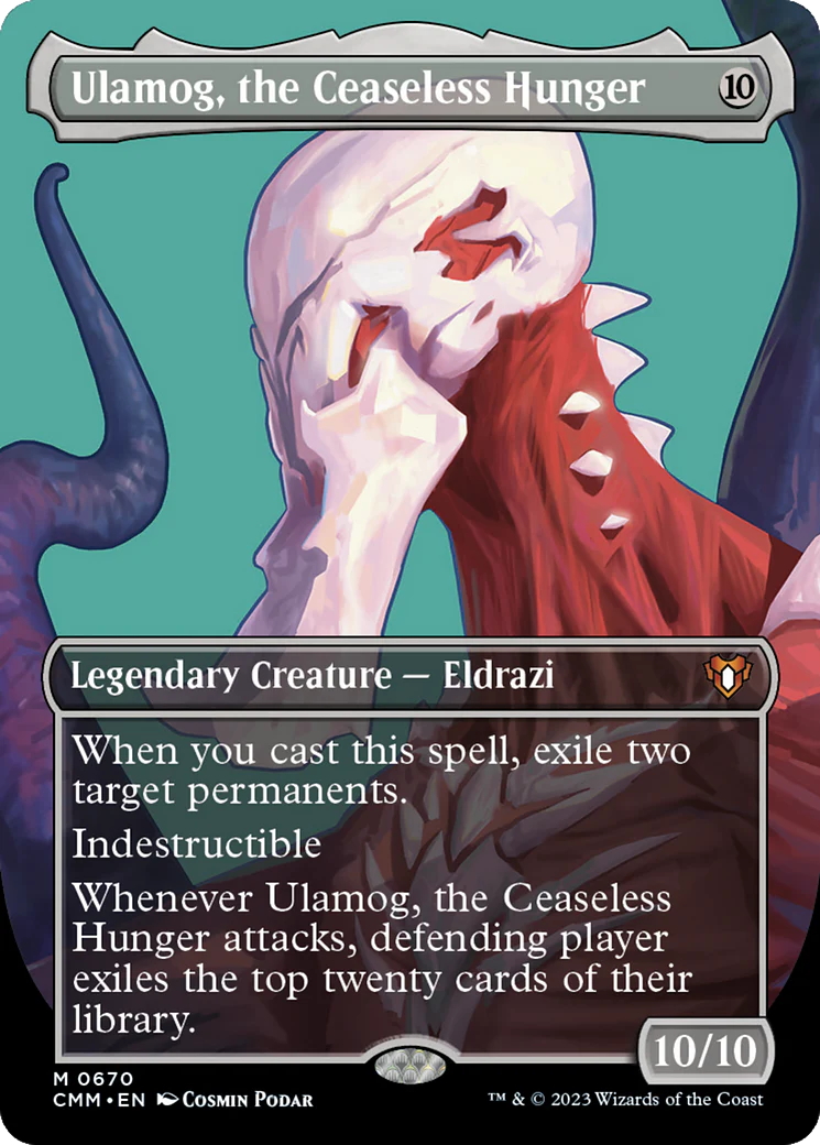 Ulamog, the Ceaseless Hunger (Borderless) (CMM-670) Foil - Commander Masters