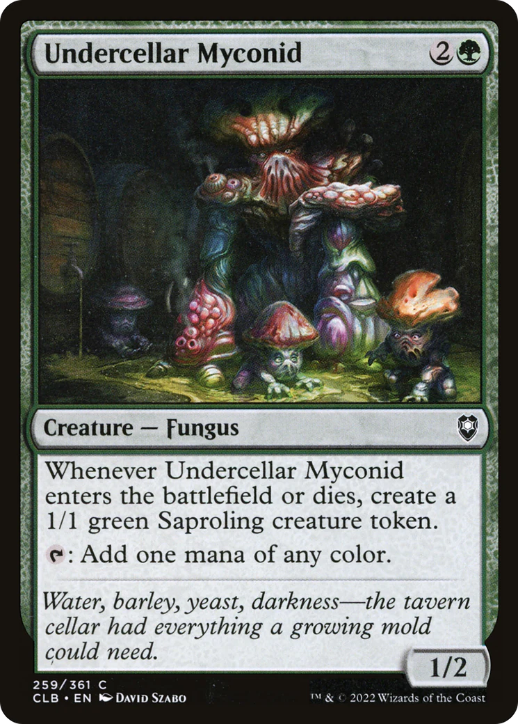 Undercellar Myconid (CLB-259)  Foil - Commander Legends: Battle for Baldur's Gate