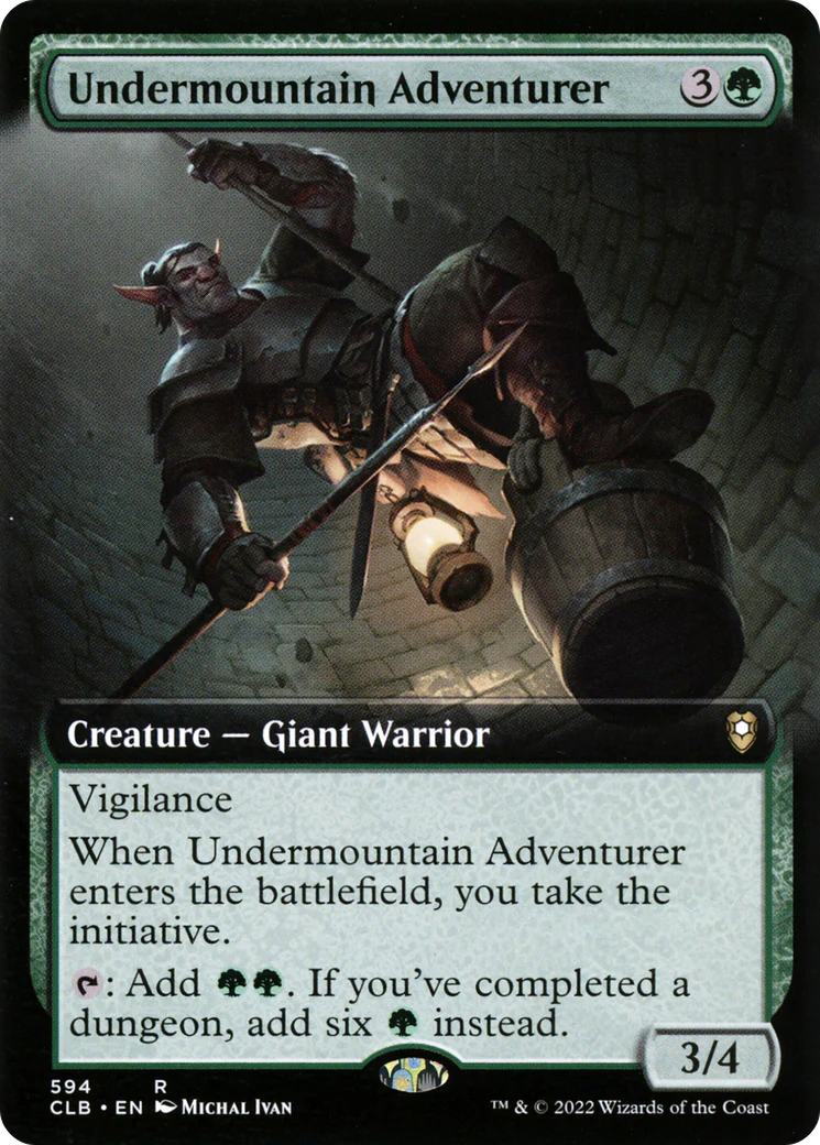 Undermountain Adventurer (Extended Art) (CLB-594)  - Commander Legends: Battle for Baldur's Gate: (Extended Art)