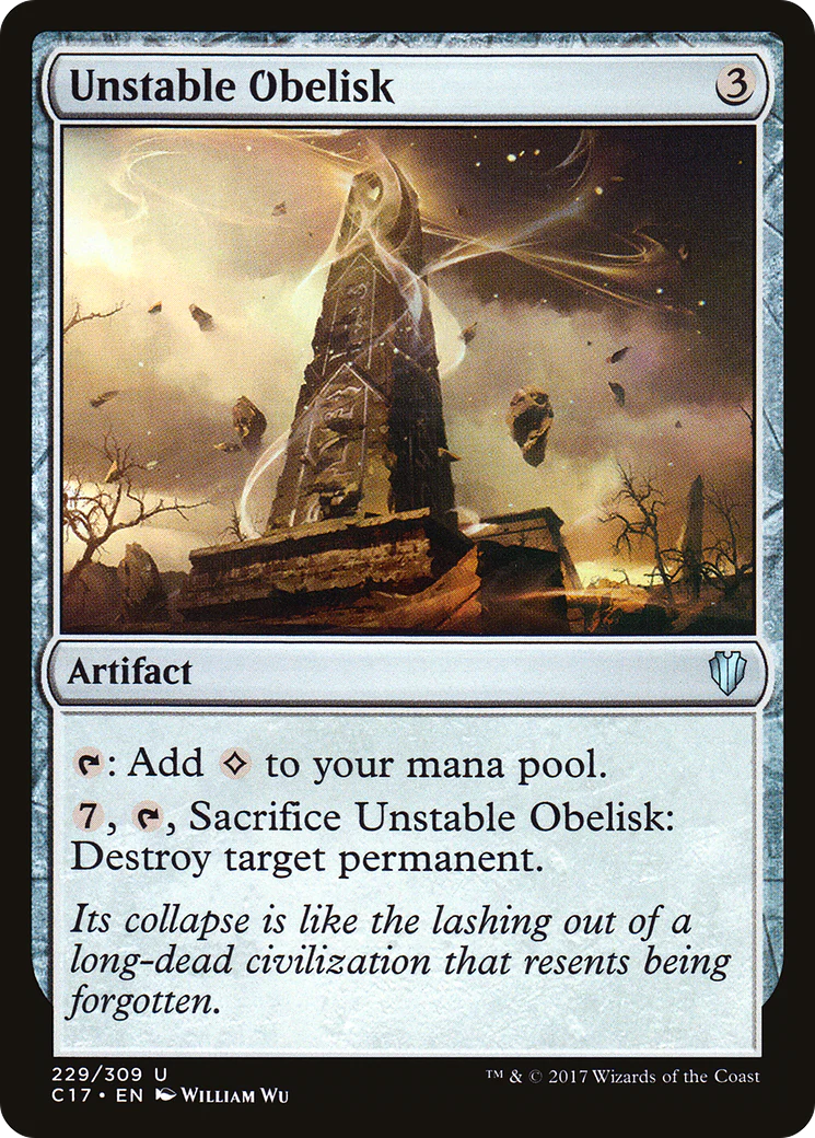 Unstable Obelisk (C17-229)  - Commander 2017