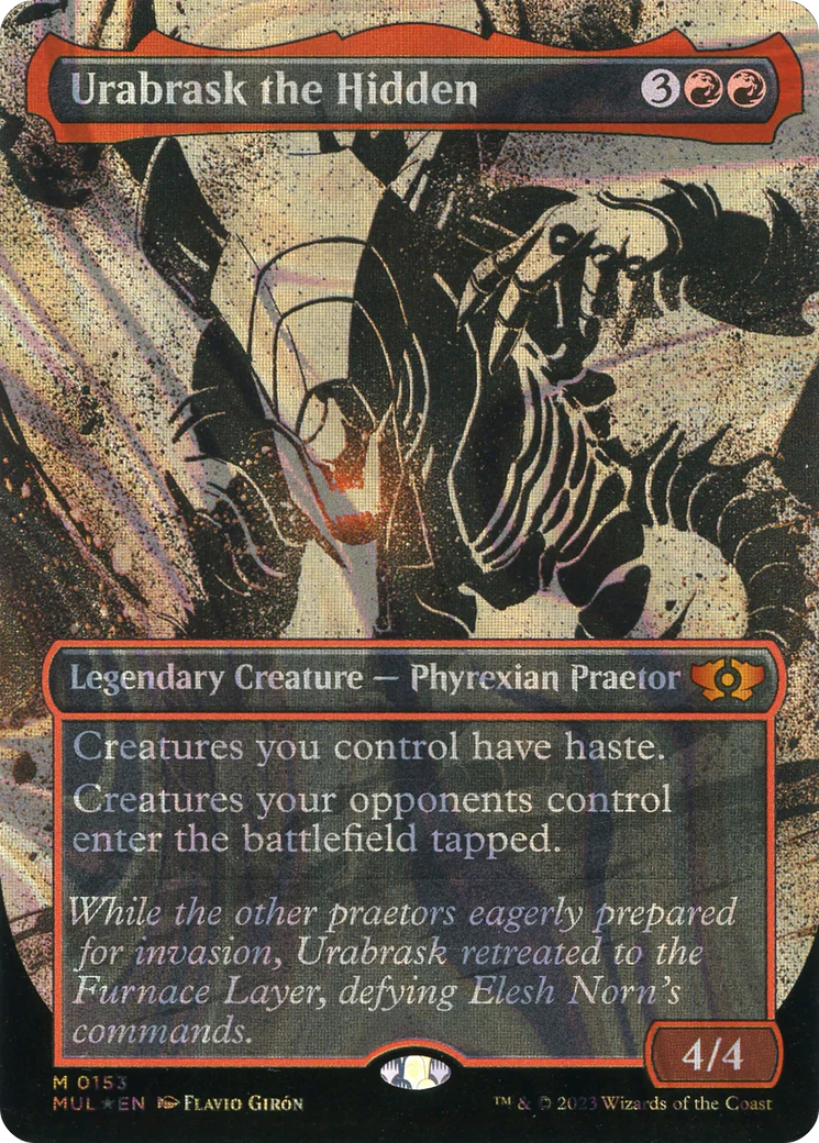 Urabrask the Hidden (Halo Foil) (MUL-153)  Foil - Multiverse Legends: (Showcase) (Borderless)
