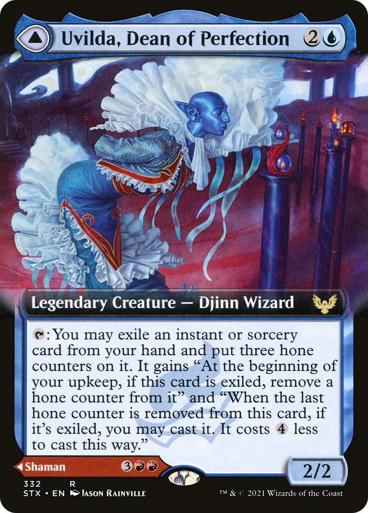 Uvilda, Dean of Perfection (Extended Art) (STX-332)  Foil - Strixhaven: School of Mages: (Extended Art) - Image 3