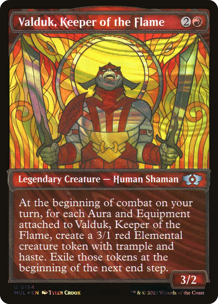 Valduk, Keeper of the Flame (Halo Foil) (MUL-154)  Foil - Multiverse Legends: (Showcase)