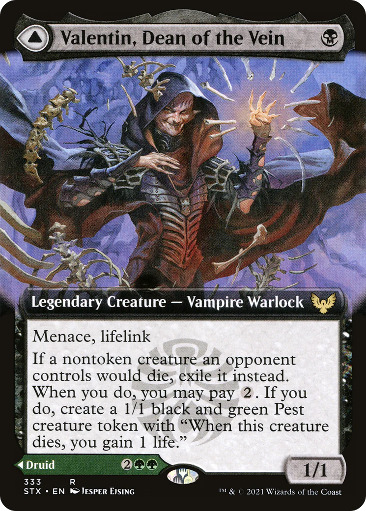 Valentin, Dean of the Vein (Extended Art) (STX-333)  Foil - Strixhaven: School of Mages: (Extended Art) - Image 3