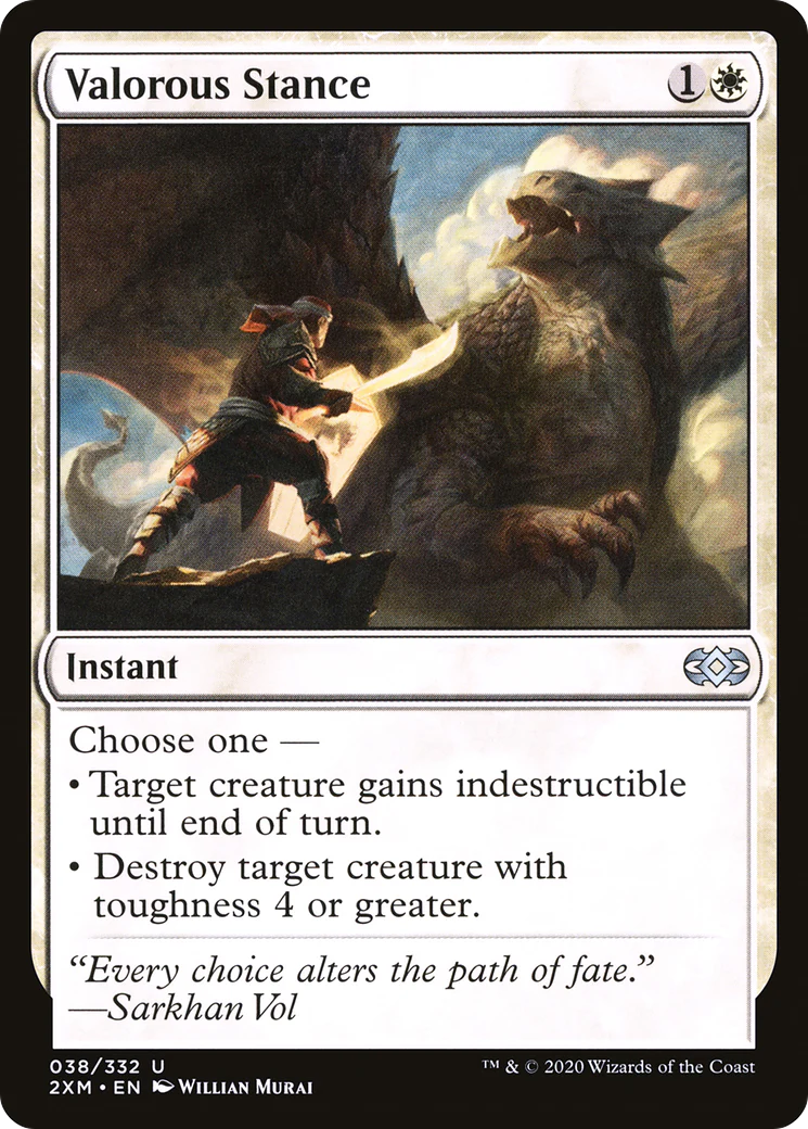 Valorous Stance (2XM-038) Foil - Double Masters