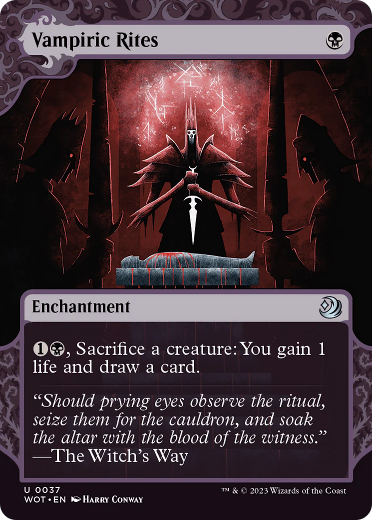 Vampiric Rites (WOT-037)  Foil - Wilds of Eldraine: Enchanting Tales: (Showcase) (Borderless)