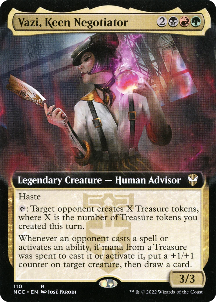 Vazi, Keen Negotiator (Extended Art) (NCC-110)  Foil - New Capenna Commander: (Extended Art)