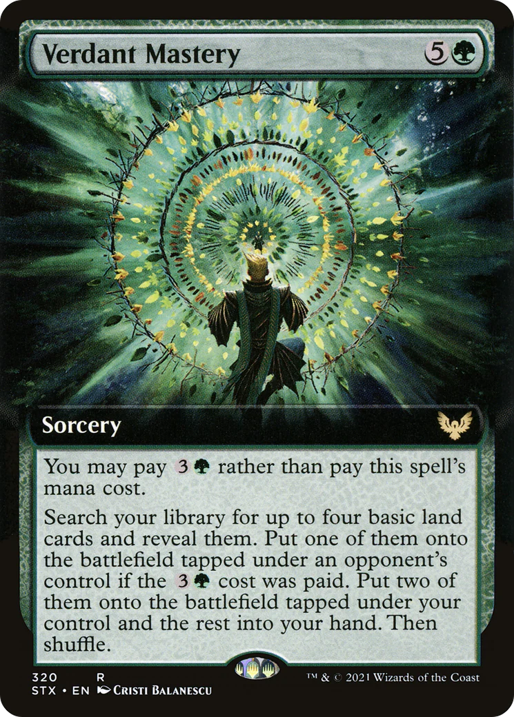 Verdant Mastery (Extended Art) (STX-320)  - Strixhaven: School of Mages: (Extended Art)
