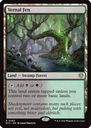 Vernal Fen (ECC-063) - Commander: Lorwyn Eclipsed