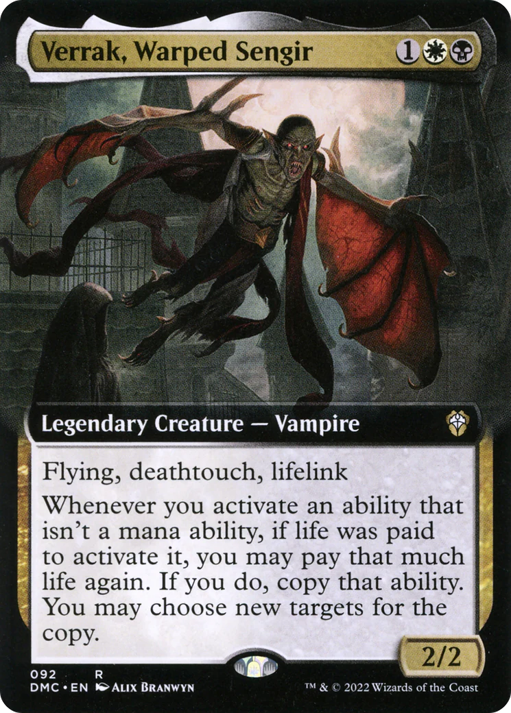 Verrak, Warped Sengir (Extended Art) (DMC-092)  - Dominaria United Commander: (Extended Art)