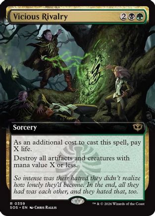 Vicious Rivalry (Extended Art) (SOS-359)  Foil - Secrets of Strixhaven