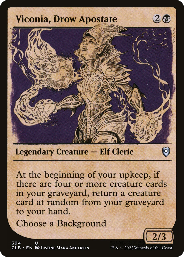 Viconia, Drow Apostate (Showcase) (CLB-394)  Foil - Commander Legends: Battle for Baldur's Gate: (Showcase)
