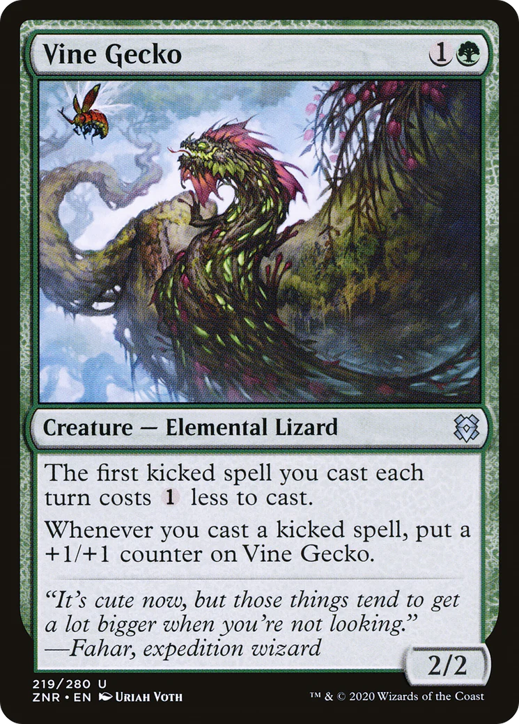 Vine Gecko (ZNR-219)  Foil - Zendikar Rising