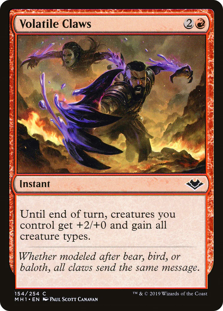 Volatile Claws (MH1-154)  - Modern Horizons