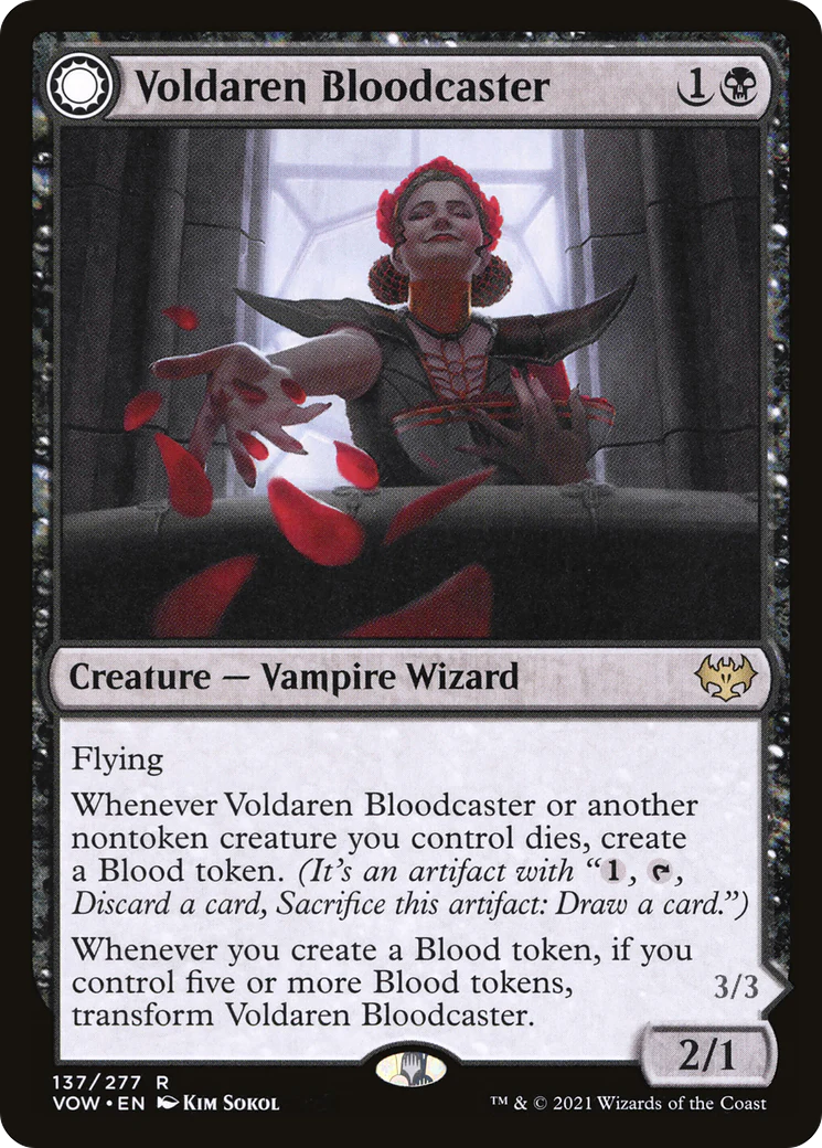 Voldaren Bloodcaster (VOW-137)  - Innistrad: Crimson Vow: (Double Faced Transform)