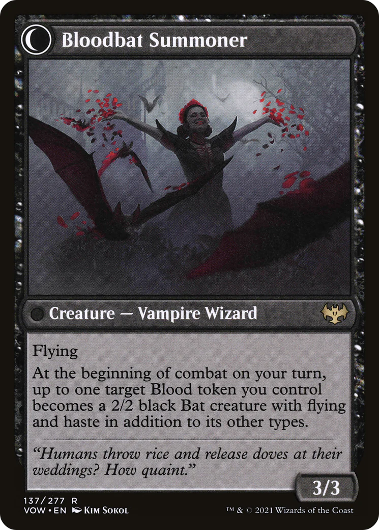 Voldaren Bloodcaster (VOW-137)  Foil - Innistrad: Crimson Vow: (Double Faced Transform) - Image 2