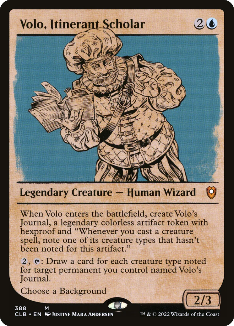 Volo, Itinerant Scholar (Showcase) (CLB-388)  Foil - Commander Legends: Battle for Baldur's Gate: (Showcase)