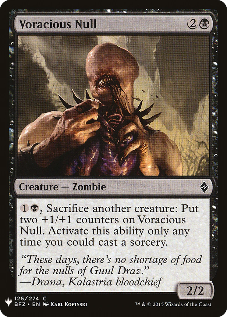 Voracious Null (LIST-BFZ-125)  - The List