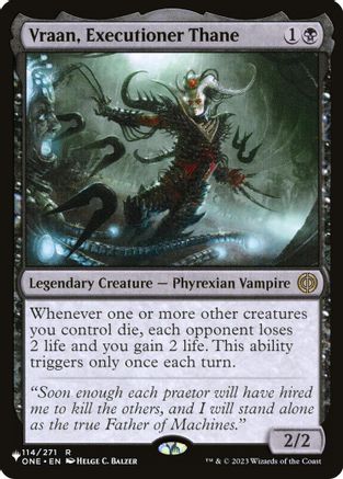 Vraan, Executioner Thane (LIST-114)  - The List Reprints