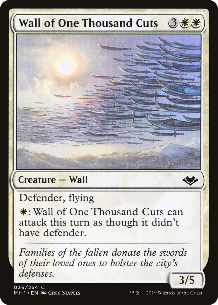 Wall of One Thousand Cuts (MH1-036)  Foil - Modern Horizons