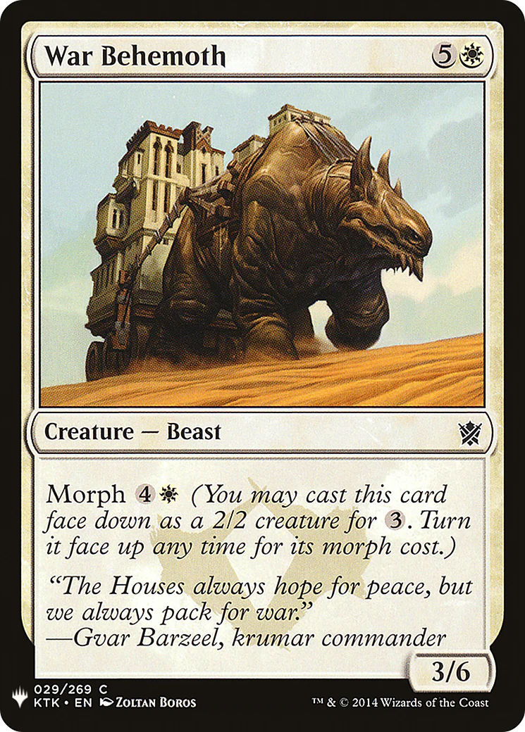 War Behemoth (LIST-029)  - The List