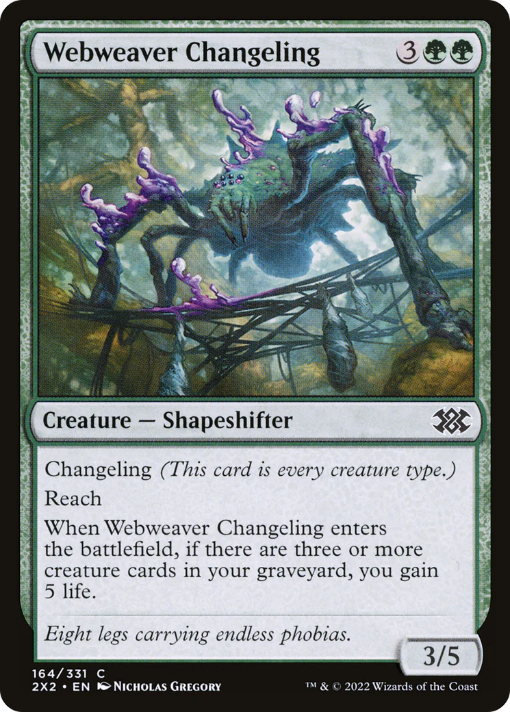 Webweaver Changeling (2X2-164)  - Double Masters 2022
