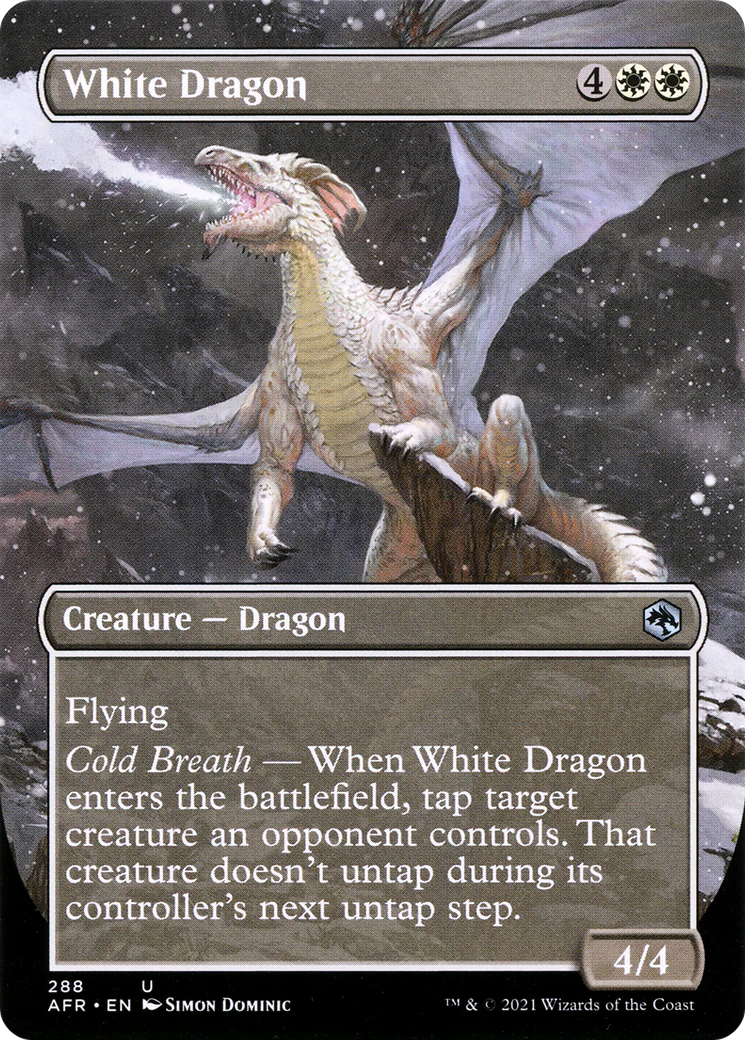 White Dragon (Borderless) (AFR-288)  - Adventures in the Forgotten Realms (Borderless)