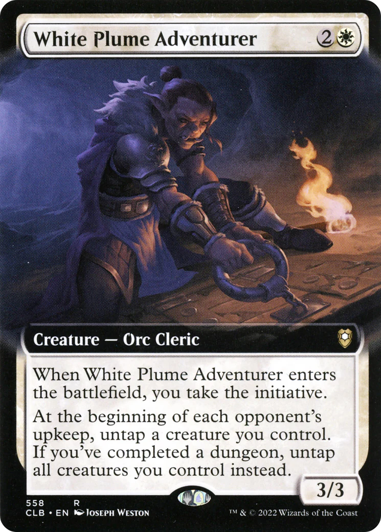 White Plume Adventurer (Extended Art) (CLB-558)  Foil - Commander Legends: Battle for Baldur's Gate: (Extended Art)