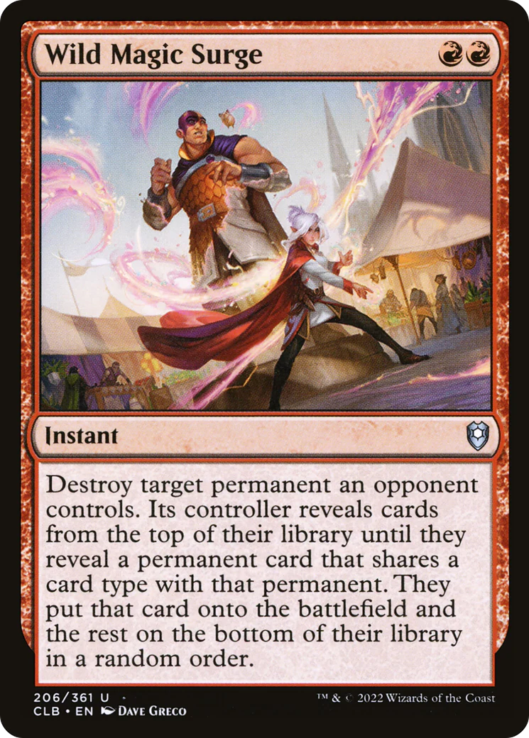 Wild Magic Surge (CLB-206)  - Commander Legends: Battle for Baldur's Gate