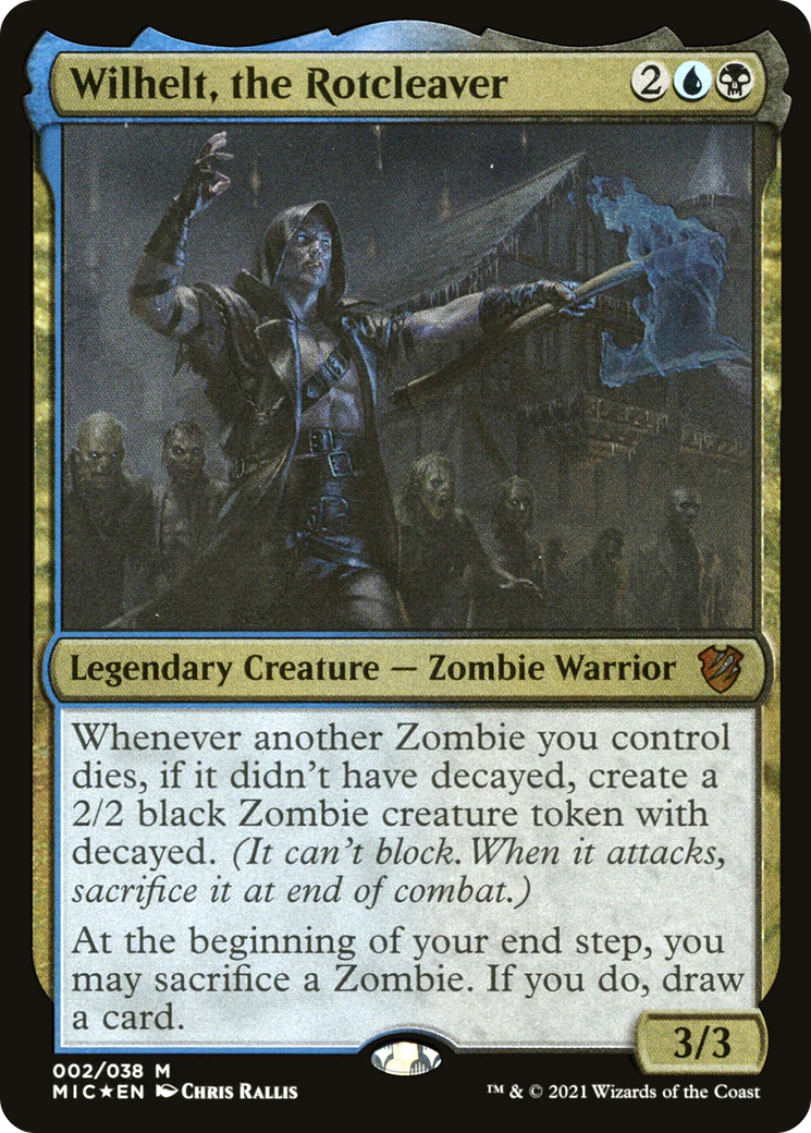 Wilhelt, the Rotcleaver (Display Commander) - Thick Stock (MIC-002)  Foil - Midnight Hunt Commander Display Commanders