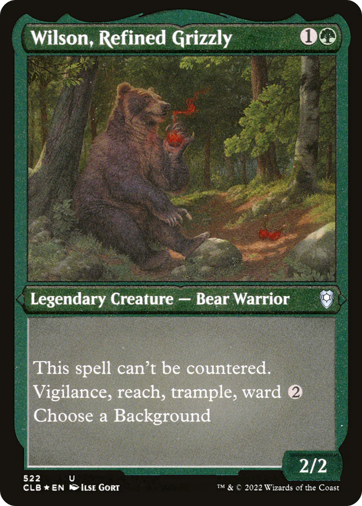 Wilson, Refined Grizzly (Foil Etched) (CLB-522)  Foil - Commander Legends: Battle for Baldur's Gate