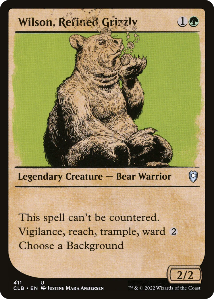 Wilson, Refined Grizzly (Showcase) (CLB-411)  Foil - Commander Legends: Battle for Baldur's Gate: (Showcase)