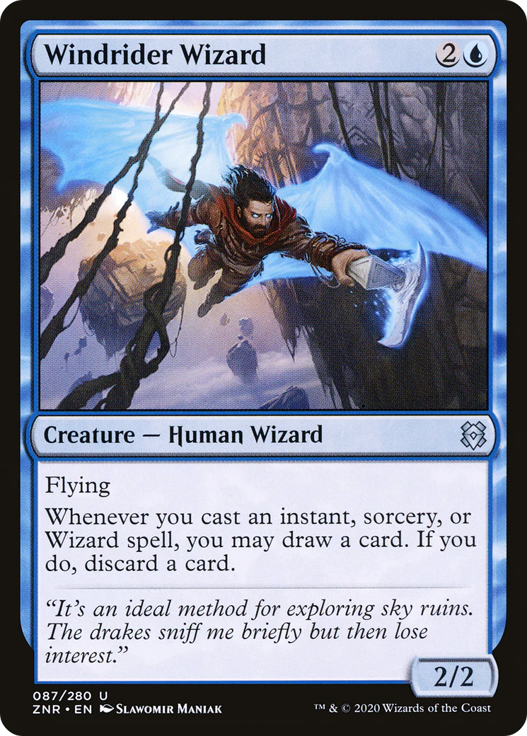 Windrider Wizard (ZNR-087)  Foil - Zendikar Rising