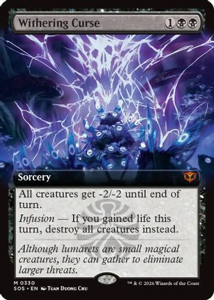 Withering Curse (Extended Art) (SOS-330) Foil - Secrets of Strixhaven