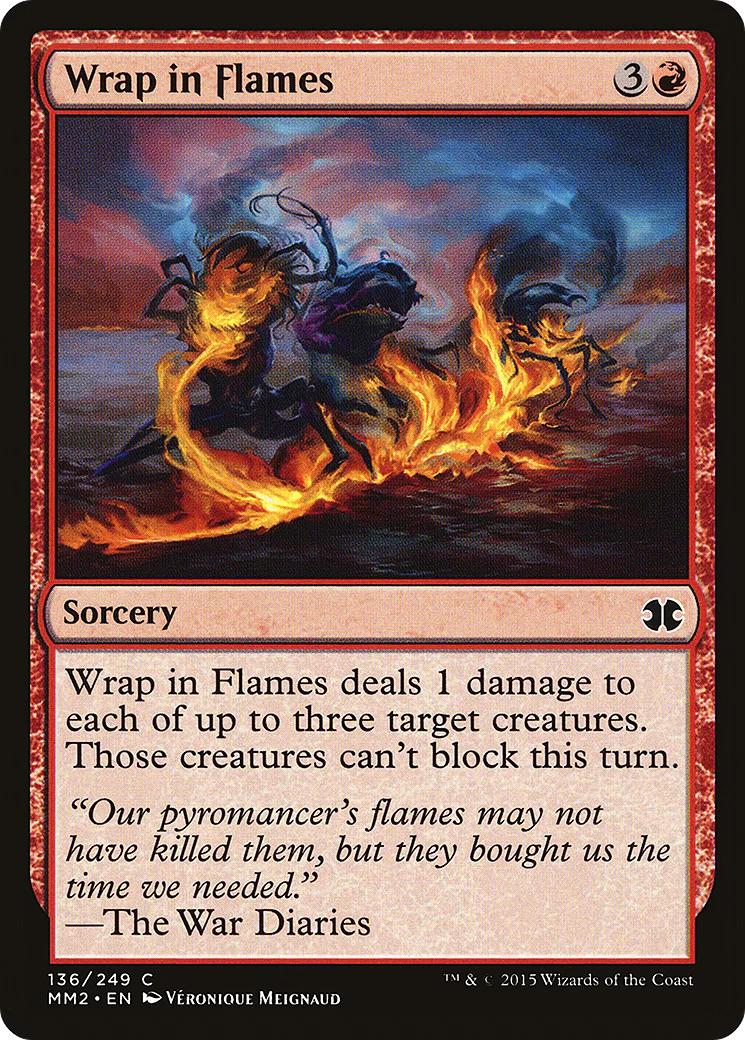 Wrap in Flames (MM2-136)  Foil - Modern Masters 2015