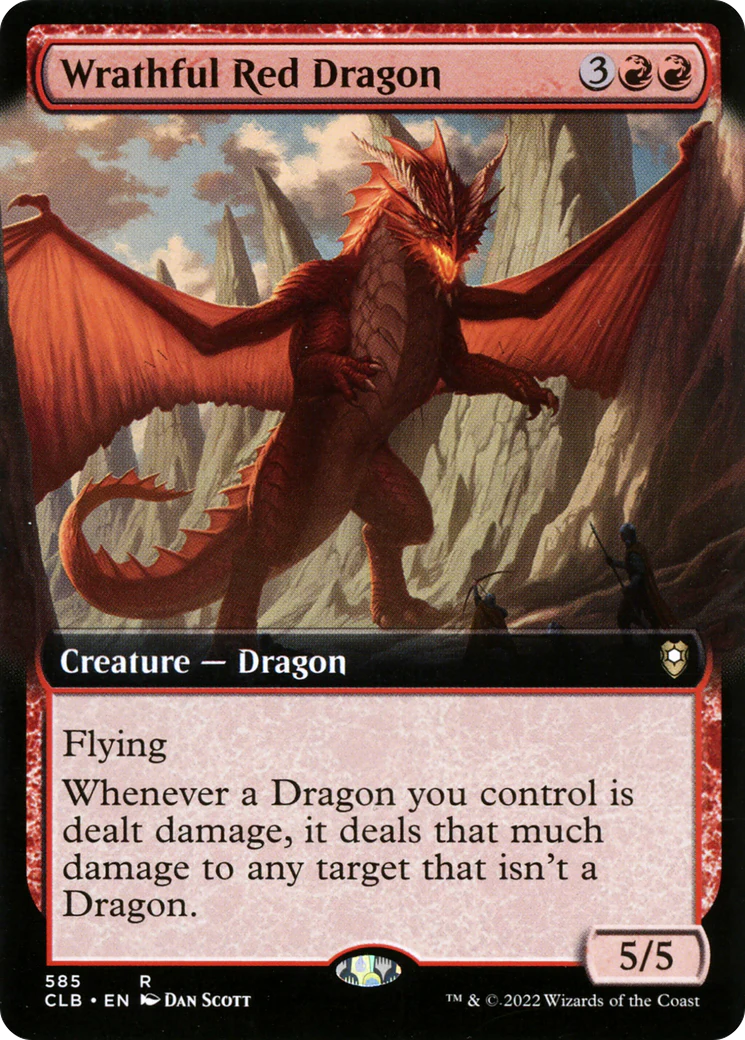 Wrathful Red Dragon (Extended Art) (CLB-585)  Foil - Commander Legends: Battle for Baldur's Gate: (Extended Art)